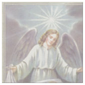 Schutzengel mit Kind Stoff (Nahaufnahme)