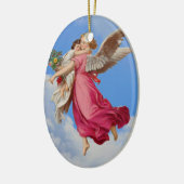 Schutzengel mit Kinderverzierung Keramik Ornament (Links)