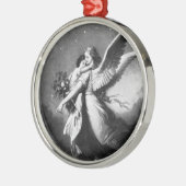 Schutzengel nachts silbernes ornament (Links)