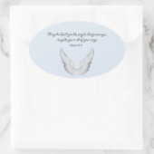 Schutzengel Ovaler Aufkleber (Tasche)