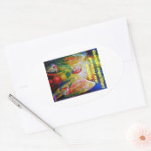 Schutzengel Ovaler Aufkleber (Umschlag)