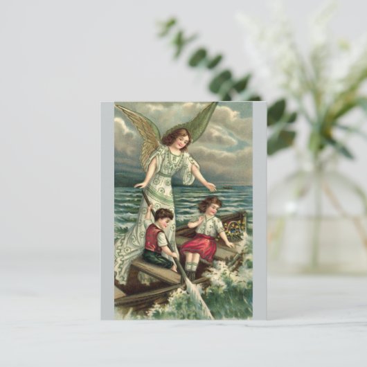 Schutzengel Postkarte (Stehend Vorderseite)