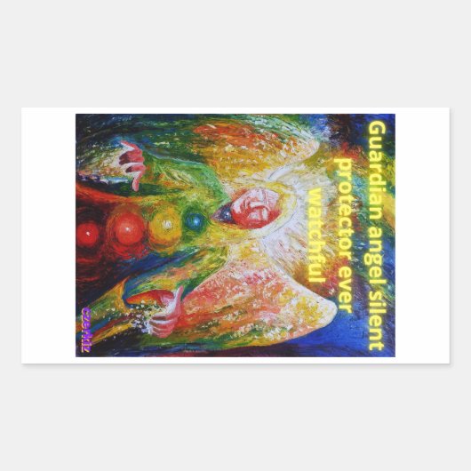 Schutzengel Rechteckiger Aufkleber (Vorderseite)