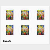 Schutzengel Runder Aufkleber (Blatt)