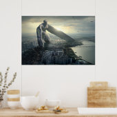 Schutzengel schützt die Stadt Poster (Küche)