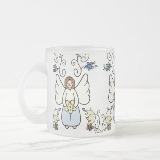 Schutzengel-Tasse Mattglastasse (Links)