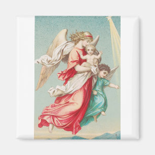Schutzengel tragen ein Kind, ätherische Kunst Magnet