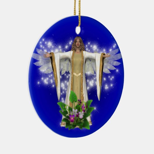 Schutzengel-Uhr über Ihnen verzieren Keramik Ornament (Rechts)