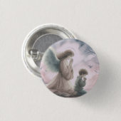 Schutzengel und Kind beten zusammen Button (Vorne & Hinten)