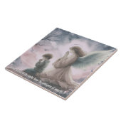 Schutzengel und Kind beten zusammen Fliese (Seite)