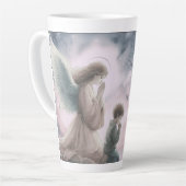 Schutzengel und Kind beten zusammen Milchtasse (Linke Ecke)