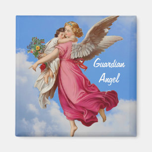 Schutzengel und Kind Inspirationsmagnet Magnet