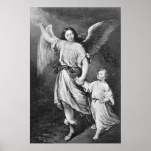 Schutzengel und Kind Poster