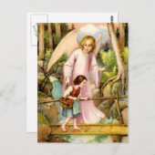 Schutzengel und Mädchen Postkarte (Vorne/Hinten)