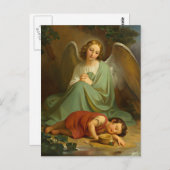 Schutzengel und Schlafende Kind Postkarte (Vorne/Hinten)