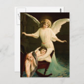 Schutzengel und Schlafende Kind Postkarte (Vorne/Hinten)