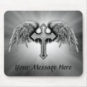 Schutzengel Winged Querentwurf Mousepad (Vorne)