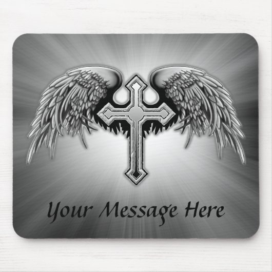 Schutzengel Winged Querentwurf Mousepad (Vorne)
