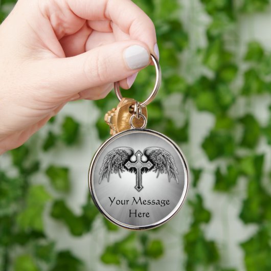 Schutzengel Winged Querentwurf Schlüsselanhänger (Hand)