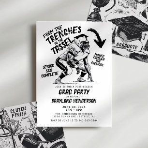 Schützengräben zur Tassel Lineman Football Abschlu Einladung