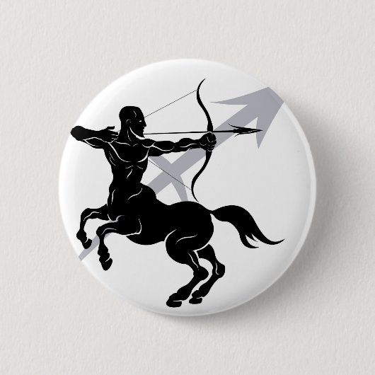 Schützetierkreishoroskop-Astrologiezeichen Button (Vorderseite)