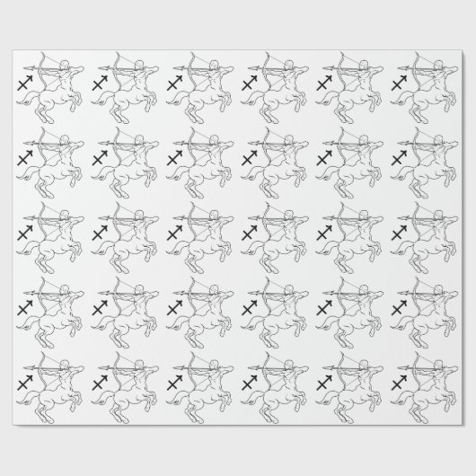 Schützetierkreishoroskop-Astrologiezeichen Geschenkpapier (Flach)