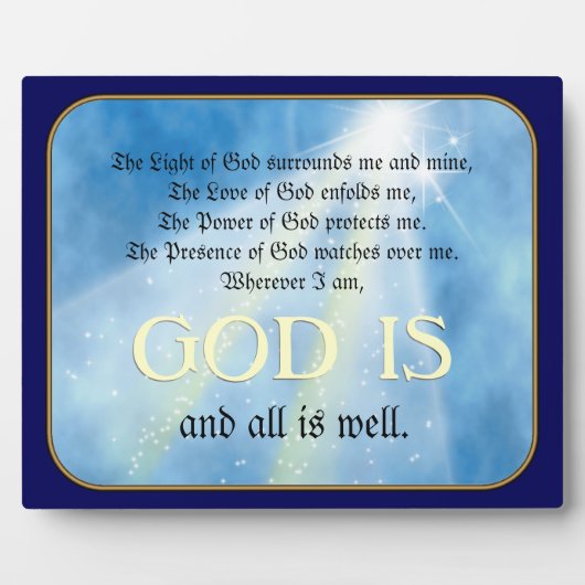 Schutzgebet Fotoplatte (Vorderseite)