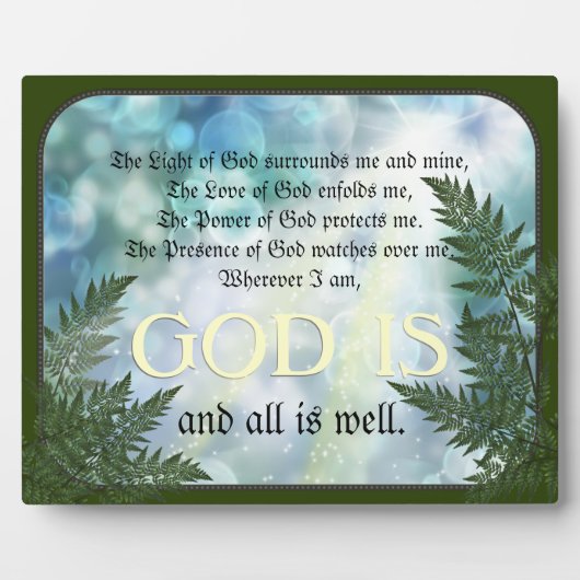 Schutzgebet Fotoplatte (Vorderseite)