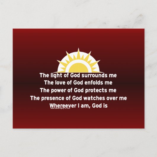 Schutzgebet Postkarte (Vorderseite)