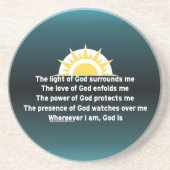 Schutzgebet Sandstein Untersetzer (Vorne)