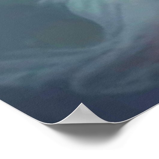 Schutzgel in hellblauer Wasserfarbe Poster (Ecke)