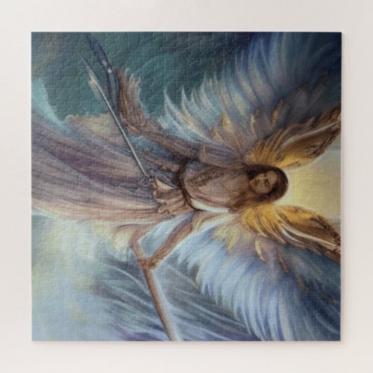 Schutzgel in hellblauer Wasserfarbe Puzzle (Horizontal)