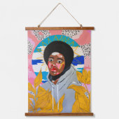 Schutzheilige des Stolen Hoodie Wandteppich Mit Holzrahmen (Vorderseite)