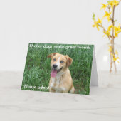 Schutzhunde machen große Freunde 7703 Karte (Gelbe Blume)
