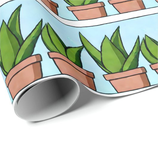 Schutzhütten von Aloe Vera Pflanze Kunst, Dichtung Geschenkpapier (Rolleneckpunkt)