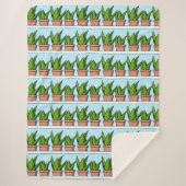 Schutzhütten von Aloe Vera Pflanze Kunst, Dichtung Sherpadecke (Vorderseite)