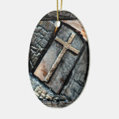 Schutzkreuz Keramikornament (Links)