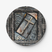 Schutzkreuz Pappteller (Vorderseite)