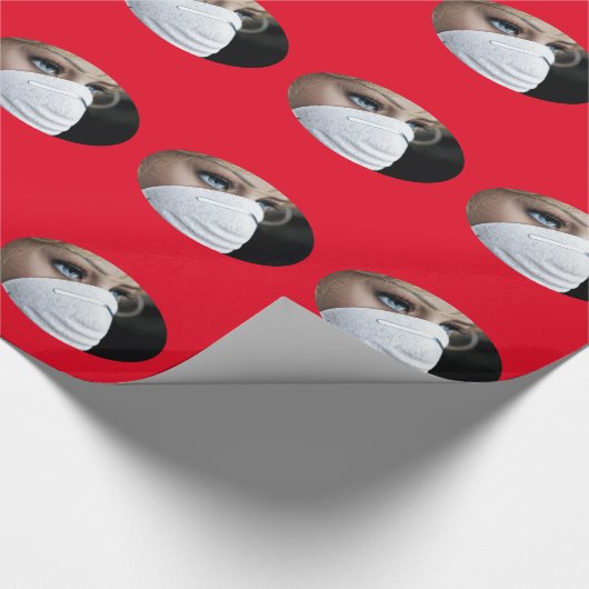 Schutzmaske Corona Geschenkpapier (Ecke)