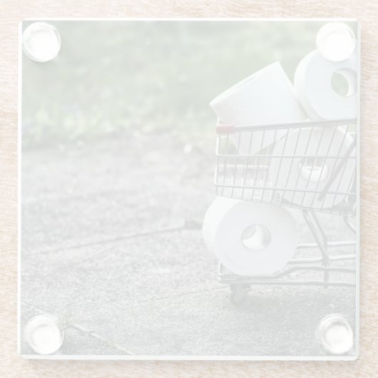 Schutzmaske Corona Glasuntersetzer (Rückseite)