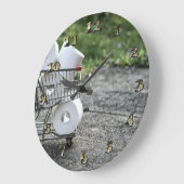 Schutzmaske Corona Große Wanduhr (Winkel)