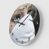 Schutzmaske Corona Große Wanduhr (Winkel)