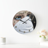 Schutzmaske Corona Große Wanduhr (Zuhause)