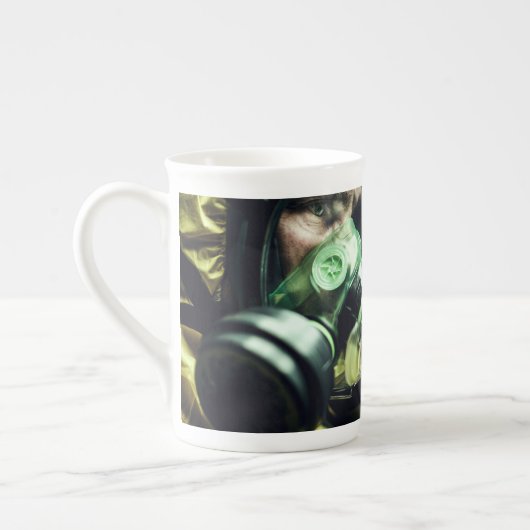 Schutzmaske Corona Porzellantasse (Links)