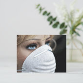 Schutzmaske Corona Postkarte (Stehend Vorderseite)