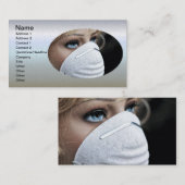 Schutzmaske Corona Visitenkarte (Vorne/Hinten)