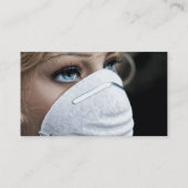 Schutzmaske Corona Visitenkarte (Rückseite)