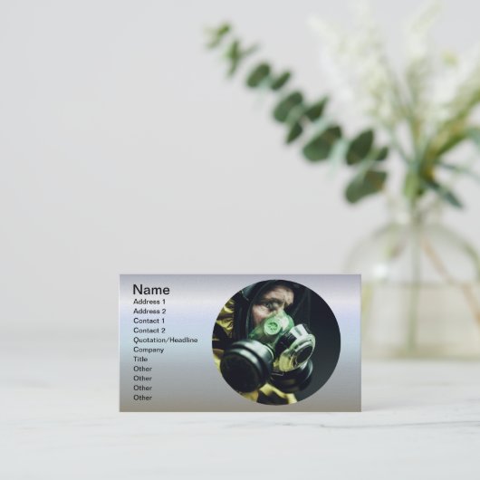 Schutzmaske Corona Visitenkarte (Stehend Vorderseite)