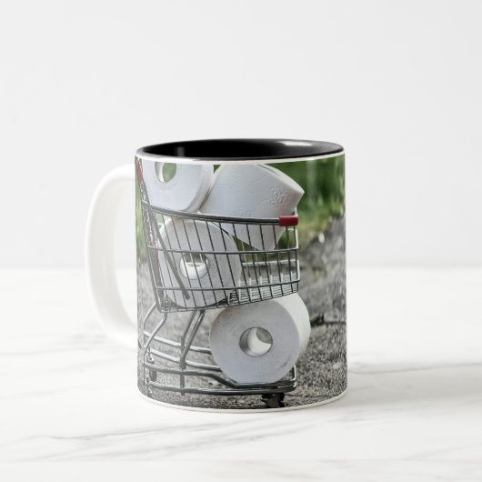 Schutzmaske Corona Zweifarbige Tasse (Vorderseite Links)