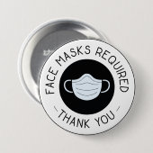 Schutzmaske erforderlich button (Vorne & Hinten)